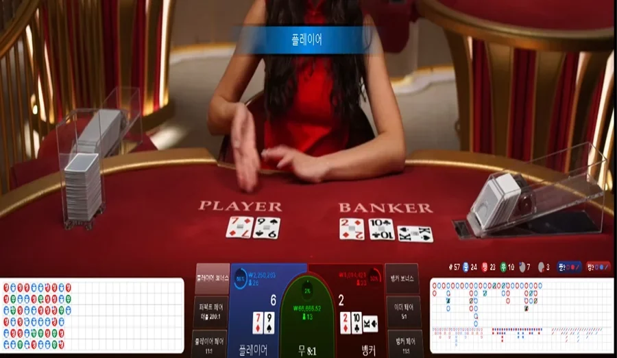 에볼루션 카지노 초보자 – 라이브 바카라 테이블 전경